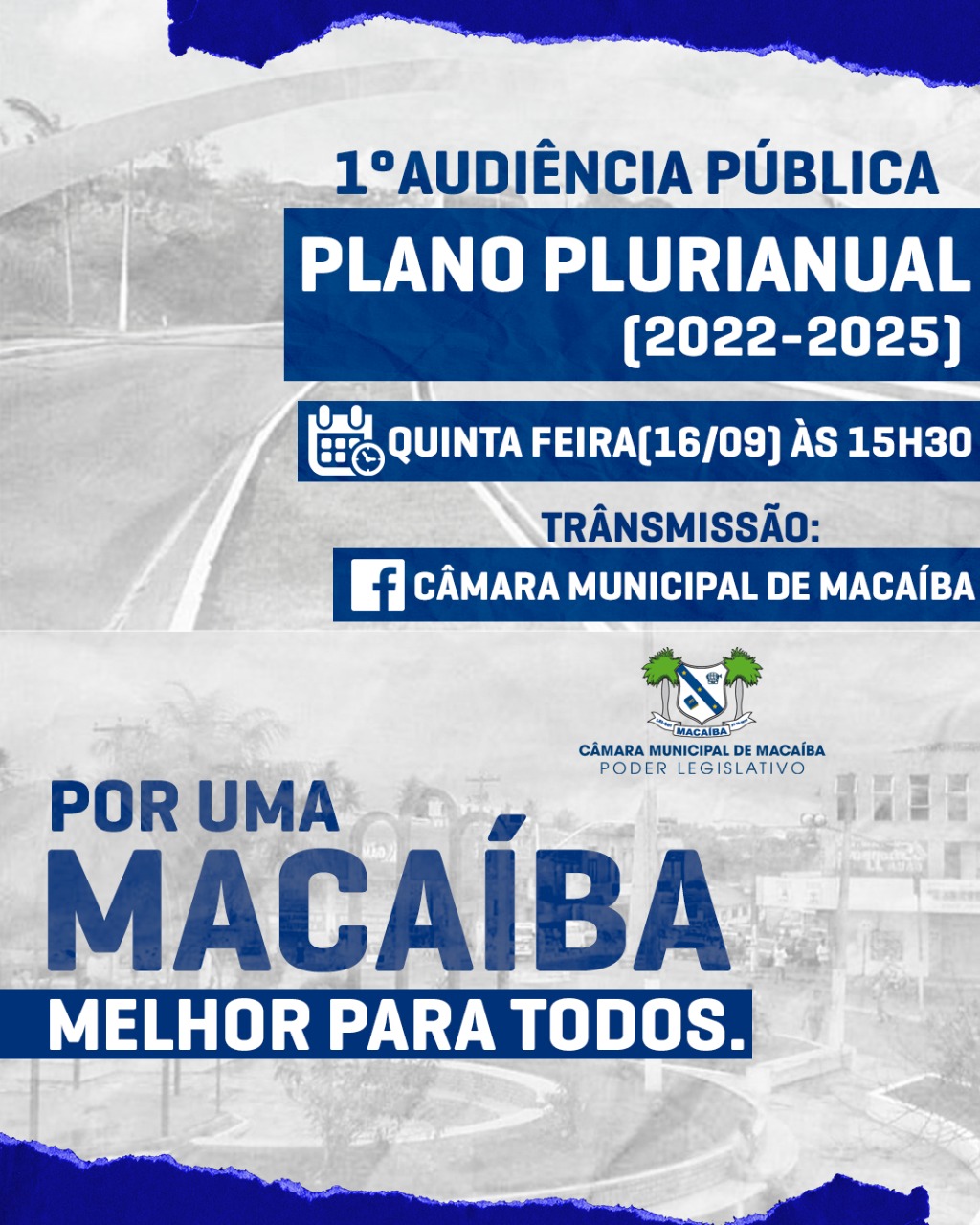 Read more about the article CONVITE: 1ª AUDIÊNCIA PÚBLICA PARA DISCUTIR O PLANO PLURIANUAL (2022-2025)