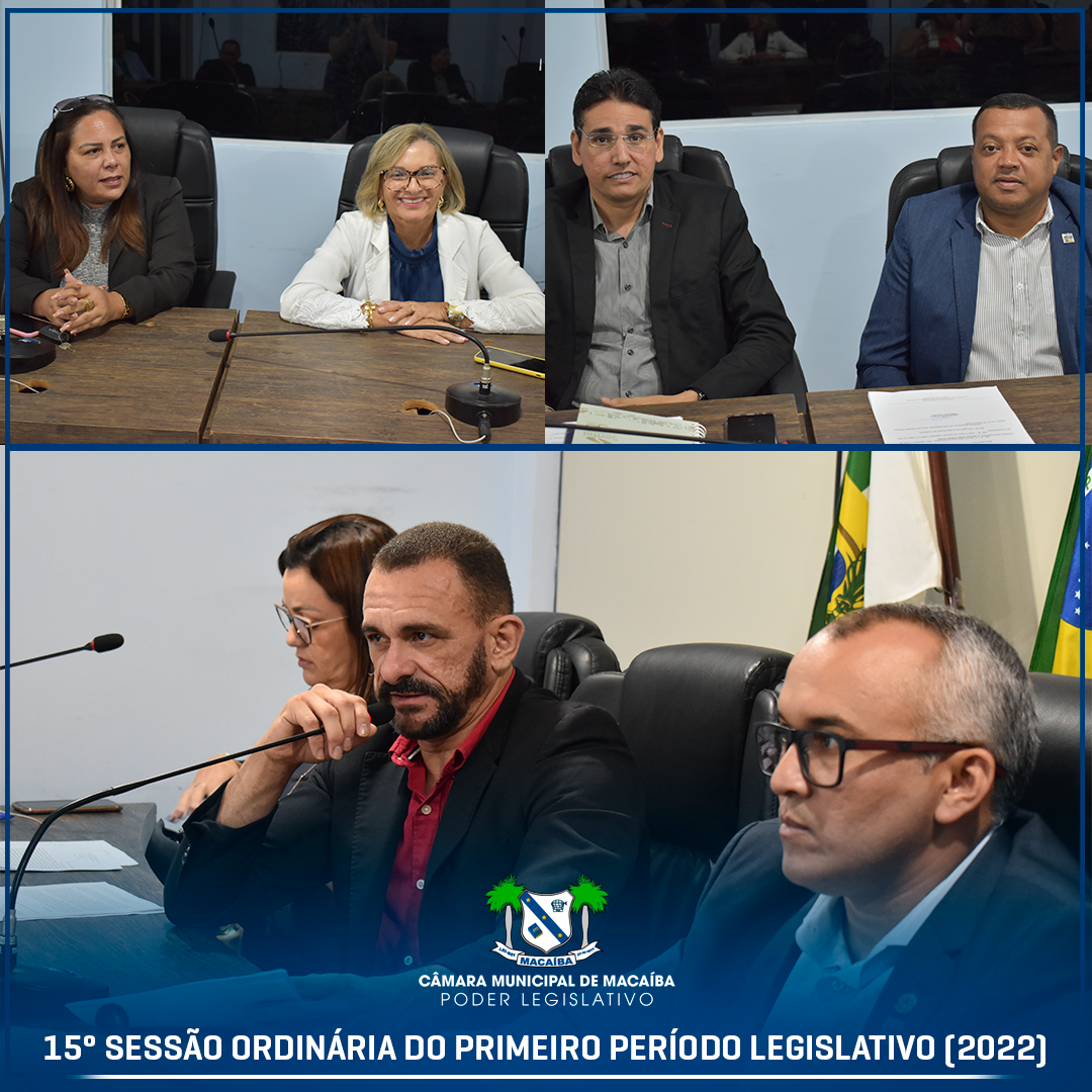 Read more about the article 15ª Sessão Ordinária do Primeiro Período Legislativo