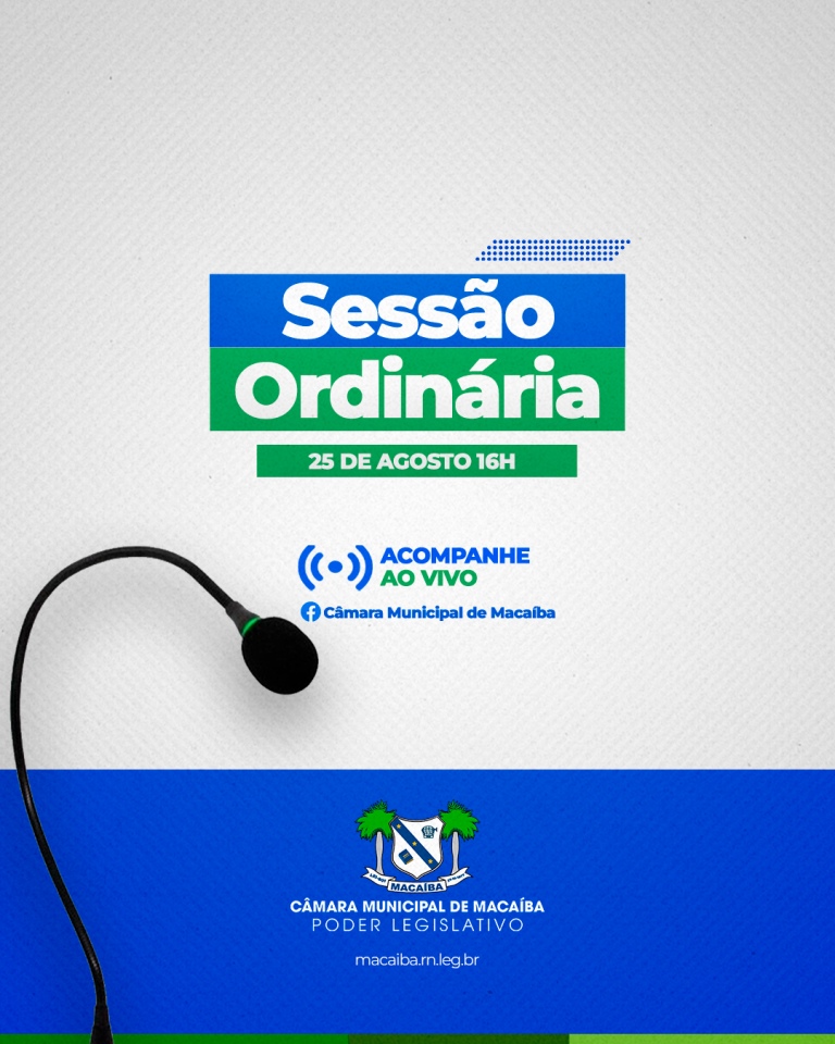 Leia mais sobre o artigo SESSÃO ORDINÁRIA