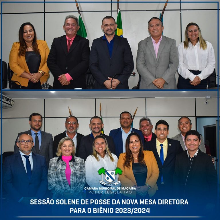 Leia mais sobre o artigo Sessão Solene de posse da nova mesa diretora para o biênio 2023/2024