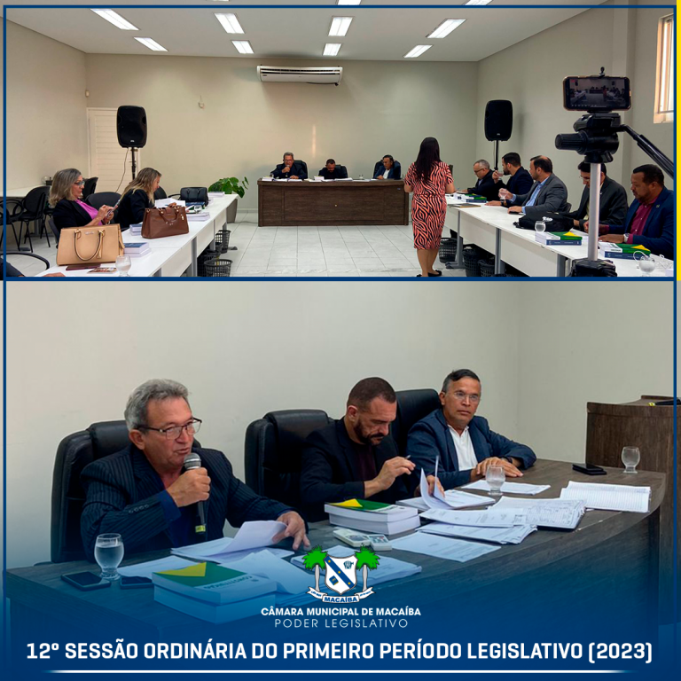 Leia mais sobre o artigo 12° SESSÃO ORDINÁRIA DO PRIMEIRO PERÍODO LEGISLATIVO (2023)