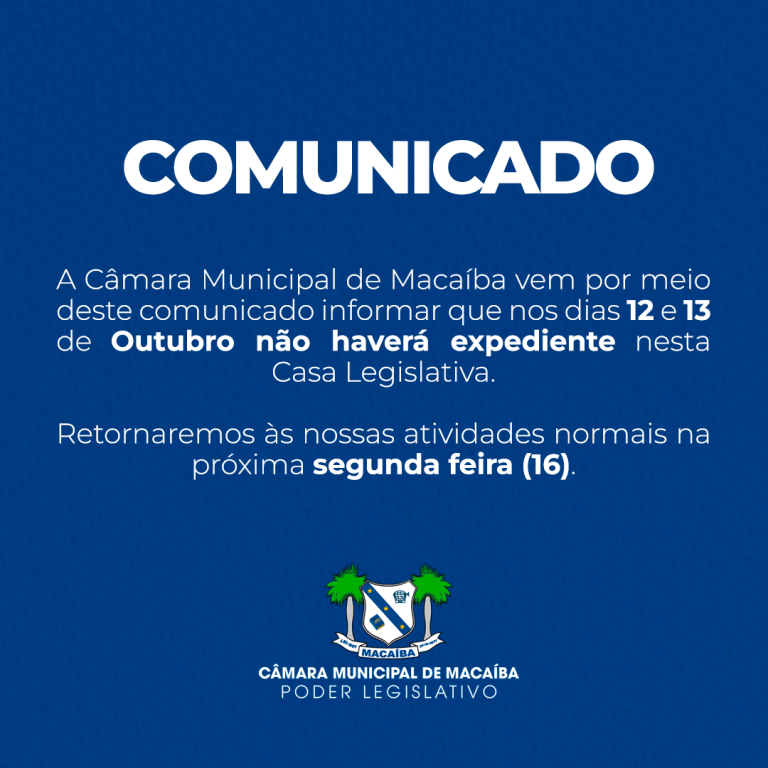 Leia mais sobre o artigo COMUNICADO