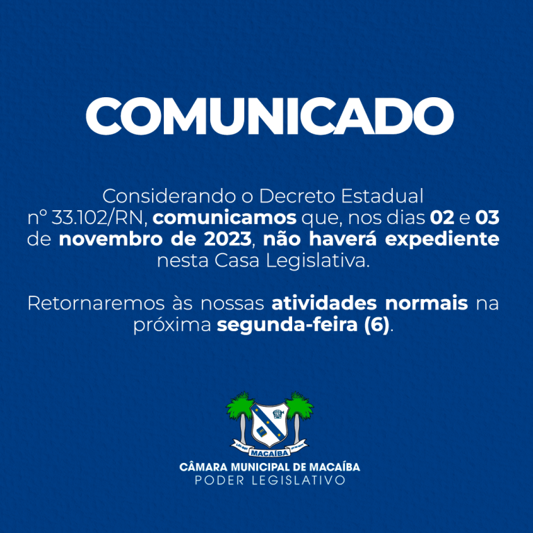 Leia mais sobre o artigo COMUNICADO