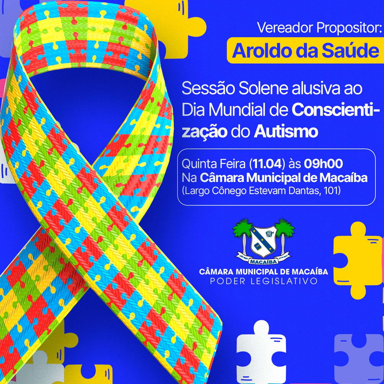 Leia mais sobre o artigo Sessão Solene alusiva ao Dia Mundial de Conscientização do Autismo