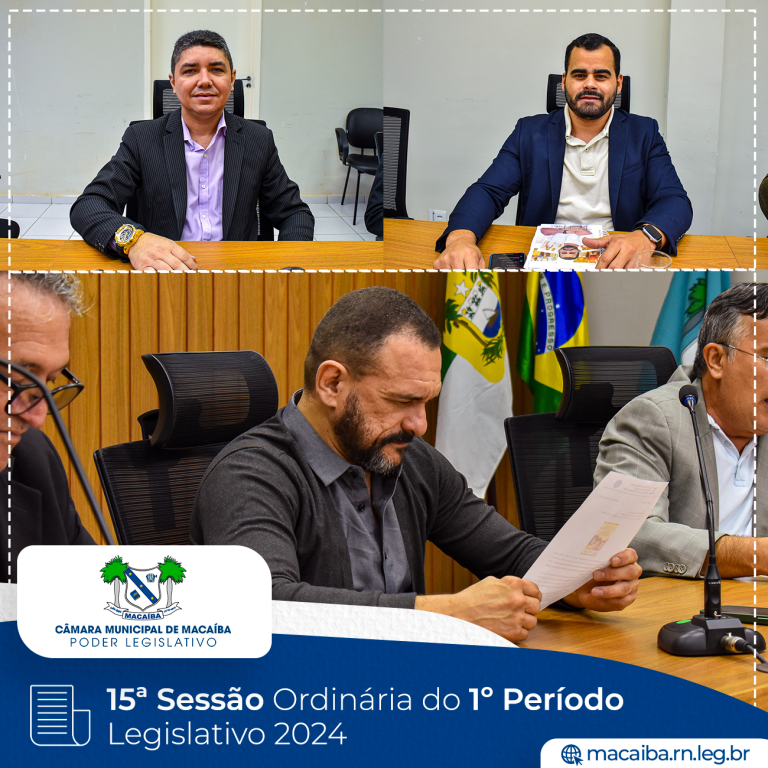 Leia mais sobre o artigo 15ª Sessão Ordinária do 1º Período Legislativo 2024