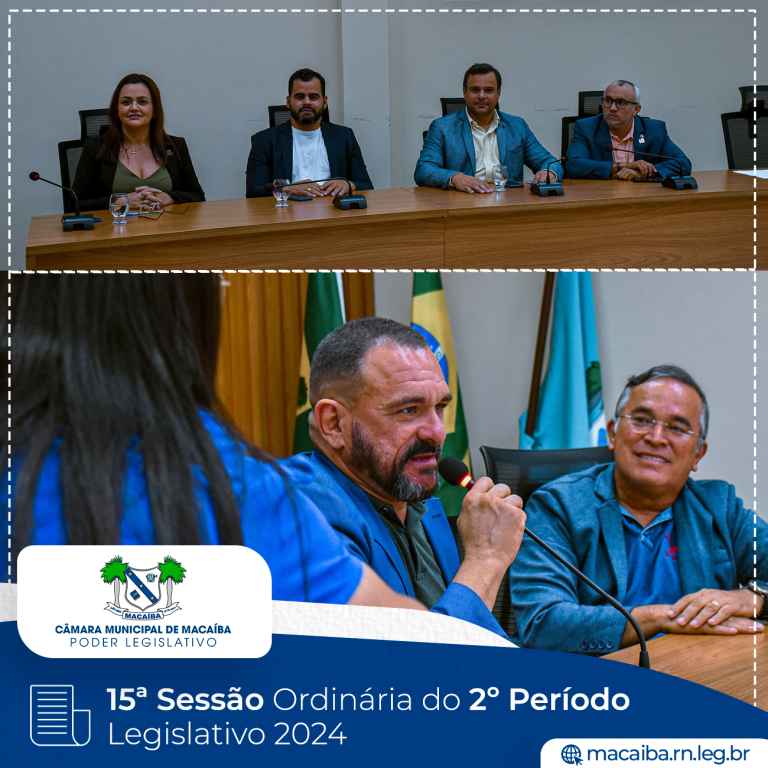 Leia mais sobre o artigo 15ª Sessão Ordinária do 2º Período Legislativo 2024