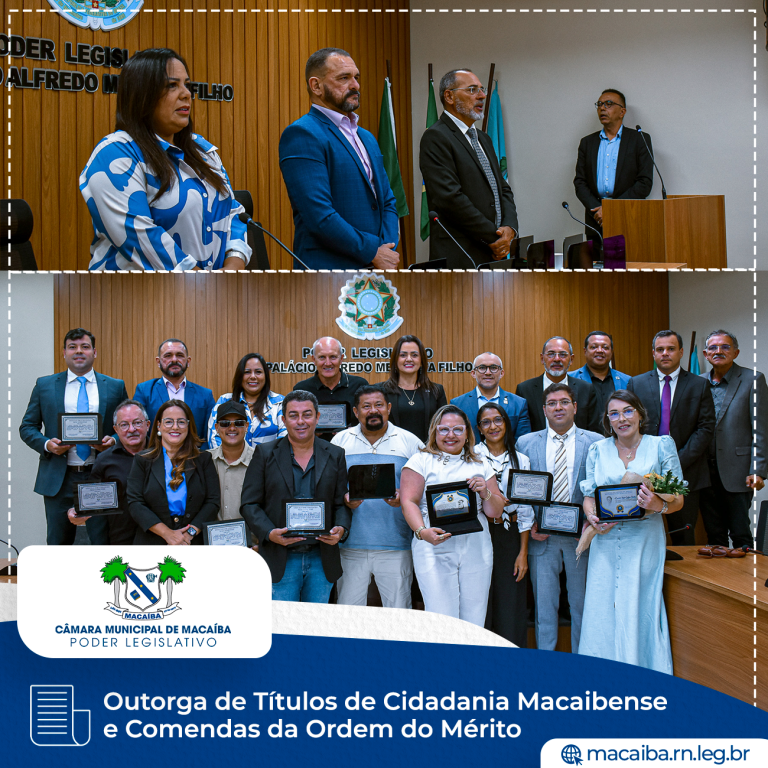 Leia mais sobre o artigo Sessão Solene para outorga de Títulos de Cidadania Macaibense e Comendas da ordem do mérito.
