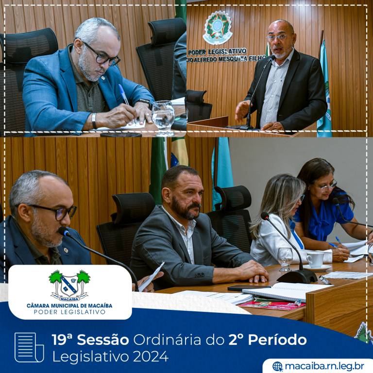 Leia mais sobre o artigo 19ª Sessão Ordinária do 2º Período Legislativo 2024