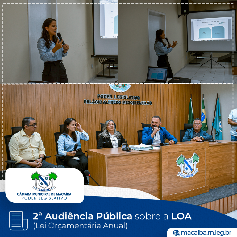 Leia mais sobre o artigo 2ª Audiência Pública sobre a LOA (Lei Orçamentária Anual), para o exercício de 2025.